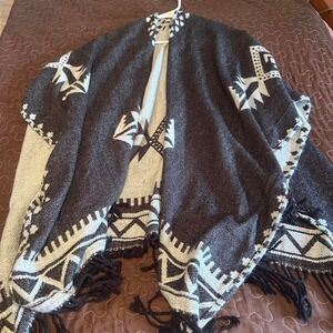 poncho with fringe